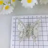 Pinza para el Cabello de Mariposa 3D Vintage Retro DIY con Pedrería Móvil, Adorno para el Cabello de Aleación Personalizado