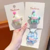 Goma para el pelo tipo moño de bebé con cuadros de estrella de cinco puntas estilo coreano, Cuerda para el pelo a cuadros linda para niñas, Accesorio para el pelo que no daña el cabello