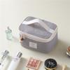 Bolsa de Maquillaje Transparente de Malla Transfronteriza, Bolsa de Almacenamiento para Cosméticos, Bolsa de Tocador de Malla de PVC de Gran Capacidad para Viajes, Logo Personalizado