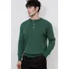Suéter de Manga Larga con Cuello Henry Nuevo para Primavera y Otoño para Hombre Camiseta Ligera Madura Ajustada de Negocios Moda al por Mayor Transfronterizo