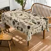 Nova toalha de mesa de Halloween transfronteiriça, poliéster estilo gótico escuro com estampas de abóbora e corvo, toalha de mesa para festa de feriado