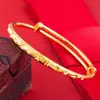 Pulseira de Ouro de Areia Vietnamita Feita à Mão com Gipsofila Antiga para Mulheres Dragão Dourado e Fênix Liga de Cobre Joia Artificial Duradoura