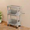 Estante de Almacenamiento de Snacks Móvil Sala de Estar Cocina Estante de Almacenamiento de Frutas Carrito Multicapa Estante de Almacenamiento Multifuncional para el Hogar
