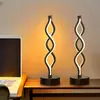 Lámpara de Mesa Decorativa Creativa en Espiral Transfronteriza Atmósfera Moderna LED Restaurante Bar Romántica Mesita de Noche Luz Nocturna Regalo