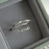 Anillo Combinado Retro de Diseño de Nicho Estilo Coreano de Plata de Ley S925 Anillo de Moda Coreana Venta al por Mayor