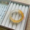 Pulseira de Jade Huanglong Natural Pulseira de Jade Pulseira de Jade Seda Dourada Pulseira Osmanthus Meio-Água Huangfei Banshan para Mãe