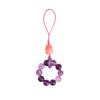 Colgante para Teléfono Móvil de Amatista Cristalina Natural Fresca Hecho a Mano DIY Tejido Colgante Joyería de Cristal Mujeres