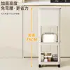 Cubo de basura de cocina para el hogar de gran capacidad, móvil, de doble capa, con estante de almacenamiento, estante de almacenamiento múltiple para cocina