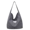 Colección Nueva Primavera 2026: Serie Cuadros Bolso Tote Grande Simple y Elegante con Correa Única para el Trabajo y los Viajes Diarios