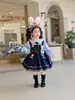 Disfraz Cosplay de Niña Policía Conejo Otoño/Invierno Vestido Princesa de Felpa Ropa Infantil Zootopia Vestido