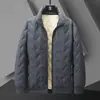 Chaqueta de invierno de lana de cordero y algodón de marca moderna transfronteriza para hombres jóvenes, corte holgado, cuello alto, forro polar, abrigo de algodón engrosado