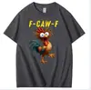 Camiseta de Algodón Transfronteriza con Interesantes Accesorios de Pollo F-Caw-F Fcawf para Hombres y Mujeres Estampado Gráfico en Camiseta
