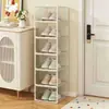 Caja de Zapatos Engrosada Transparente a Prueba de Polvo Caja de Almacenamiento de Zapatos Dormitorio Espacio Pequeño Angosto Ahorrador de Espacio Apilable Simple Zapatero Estante para Zapatos