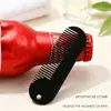 Peine para cejas de acero inoxidable en stock del fabricante, peine plantilla para estilizar la barba de hombre, herramienta de peine para barba mini portátil