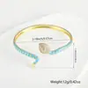 Distrito Lu Pulsera de Serpiente con Goteo de Aceite de Zircón Estilo INS Bohemio Personalidad de Nicho Pulsera Abierta Versátil para Mujer