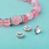 Accesorios de plata s925, pulsera de cuentas con patrón retro tailandés de plata, con cuentas de gran agujero, accesorios de joyería con cuentas.