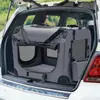 Bolsa Transportadora para Gatos Portátil Apilable Transportadora para Mascotas para Coche Jaula para Gatos Gran Capacidad Transportadora para Perros con Cojín Suave Caja para Mascotas Transfronteriza Caqui