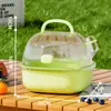Jaula Portátil de Lujo para Hámster, Transportadora Transparente de Viaje para Jerbos, Ardillas Voladoras, Hámsteres Dorados y Mascotas Pequeñas