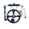 Volante modificado para kart de cuatro ruedas, vehículo eléctrico, volante de 32 cm, kit de mangueta de dirección, sistema de dirección completo