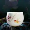 Porcelana Blanca Dehua Porcelana de Jade Grasa de Oveja Taza de Té Personal para Uso Doméstico, Personalizable con Patrón de Logo, Adecuada para Eventos y Regalos, Taza del Anfitrión