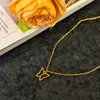 Europa y Estados Unidos collar de mariposa transfronterizo caliente fresco dulce no se decolora joya de mejor amigo amistad regalo palabras de bendición