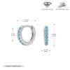 Pendientes de plata de ley S925 con hebilla de oreja y aro redondo básico azul, superventas en Amazon.
