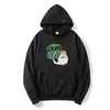 Sudadera con capucha de nuevo diseño para otoño e invierno, talla grande holgada, estampado de dibujos animados, terciopelo para mujer, manga larga, top casual de pullover