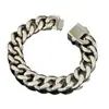 Pulseira Cubana Popular Masculina Transfronteiriça Aço Titânio Ouro 18K Não Desbota Luxo Acessível Aço Inoxidável de Alta Qualidade Pulseira Hip-Hop