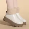 Botas de Nieve Cálidas Forradas de Polar Dropshipping, Nuevos Zapatos de Algodón para Mujer de Invierno, Botines Cortos Ligeros y Versátiles con Plataforma y Suela Gruesa