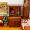 1:12 Casa de Muñecas Casa de Muñecas Mini Pequeña Casa Muebles en Miniatura Comida y Escena de Juego Adornos Librero Vertical