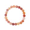 Pulsera de cristal de ágata roja estilo coreano ins anillo único fuente de sal rosa calcedonia caramelo bicolor joyería para mujer