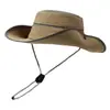 Sombrero de Vaquero Occidental para Hombre, Sombrero de Sol de Verano para Exteriores, Sombrero para Montañismo, Viajes, Pesca, Sombrero de Pescador, Secado Rápido, Transpirable, Sombrero de Protección Solar