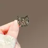 Grampo de Tubarão Flor de Cristal Tamanho Pequeno Toque de Luxo Grampo de Cabelo Gato Parte de Trás da Cabeça Presilha Garra Coque Meio Preso Novo Grampo Pequeno