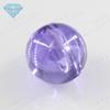 Huagang Gem Full Hole Round Fuchsia Zircon Beads Pedra Nua Através do Orifício CZ Light Bead Punched String Bracelet DIY