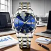 Relógio Masculino de Duplo Calendário Transfronteiriço com Toque de Alto Padrão, Incrustado com Diamantes, Luminoso, Relógio de Quartzo Não Mecânico, Atacado do Fabricante