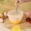Taza medidora con filtro de escala, taza para batir huevos de plástico líquido para huevos, taza para hornear huevos con colador, cocina, colador para lavar arroz, taza para lavar arroz