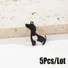 5 Piezas/Paquete Amazon Transfronterizo Personalizado Acero Inoxidable Hueco Forma de Corazón Colgante para Mascota Animal Perro En Stock