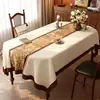 Toalha de Mesa Estilo Americano, Impermeável, à Prova de Óleo, Não Precisa Lavar, Novo Modelo 2025, Luxo Leve, Sensação de Alta Qualidade, Retangular, Toalha de Mesa para Jantar que Melhora o Ambiente