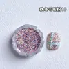 Tendência Outono e Inverno Nail Art Lã Tricotada Rosa Retrô Versátil Xadrez Tridimensional Decoração de Unhas com Glitter