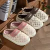 Pantuflas de Algodón Impermeables para Mujer Invierno 2026 Nuevas para el Hogar Interior con Felpa Cálida Ropa de Exterior Suela Gruesa Pantuflas de Algodón para Pareja Hombres