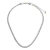 Cadena de serpiente plana simple ins europea y americana cadena de serpiente plana de 5 mm collar de espiga cadena de hueso de serpiente gruesa