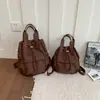 Moda de Verano 2026 Simple Mochila con Cordón Multifuncional para Mujer Estilo Coreano Nicho Mochila de Uso Simple/Doble