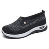Zapatos Casuales de Verano Versátiles para Mujer, Nuevos Zapatos de Tela Slip-On, Zapatos Ligeros de Boca Baja para Mamá, Zapatos Individuales Ligeros de Moda