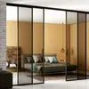 Puerta Deslizante Ultraestrecha para Uso Residencial con Marco de Aleación de Aluminio y Riel Deslizante Silencioso, Puerta Divisoria Minimalista para Sala de Estar, Balcón, Cocina y Baño