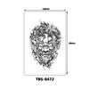 Inglês pequeno braço completo tatuagem dark wolf head letter tatuagem impermeável suor fábrica atacado carta grande imagem braço flor