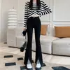 Calça jeans feminina flare com fenda nas pernas, nova coleção primavera/outono 2026, cintura alta, modelagem que emagrece, para baixinhas (150 cm), calças pantalona pretas