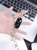 Adecuado para Reloj Xiaomi 8/9Pro con Cadena Metálica de Cola de Pez, Reloj Huawei Gt6 Incrustado con Diamantes de Espiga de Trigo y Correa de Apple Watch