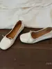 Versión de piel de oveja~Bailarinas estilo francés con lazo y tacón oculto, zapatos de tacón bajo cuadrados para mujer, zapatos de cuero retro para commuting