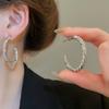Aretes de Borla Viento Frío Serie Plata Aguja de Plata Aretes Estilo Moda Heavy Metal Aretes de Diseño Simple Nicho