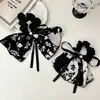 Lazo de Cinta Floral Retro para el Cabello para Mujer, Cuerda Elástica Elegante para Cola de Caballo, Diadema, Nuevo Estilo 2023
